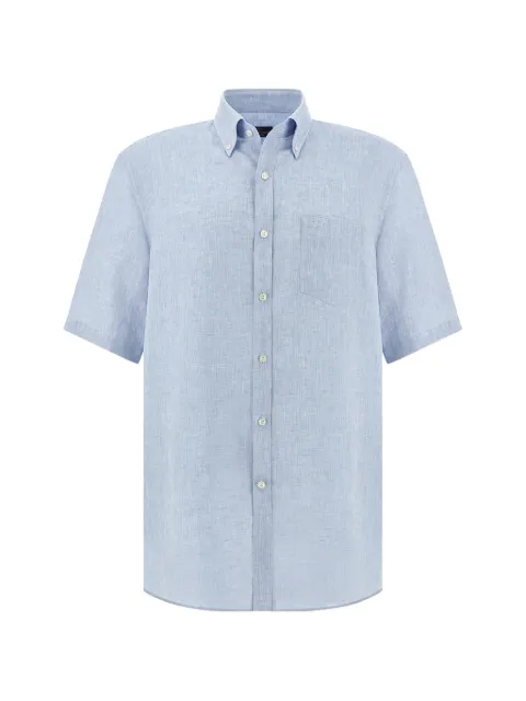 Paul & Shark short-sleeved linen shirt Blue 26413161