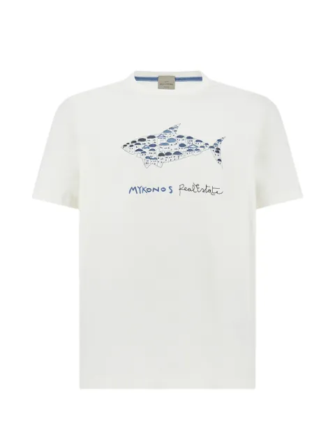 Paul & Shark Mikonos Real Estate print T-shirt White 26411039108