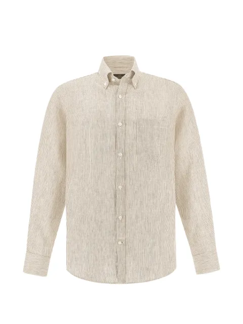 Paul & Shark Soffio striped linen shirt Neutrals 26413158VB4