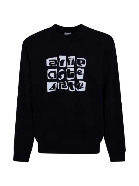 Arte Antwerp graphic-print sweater Black SS26161C