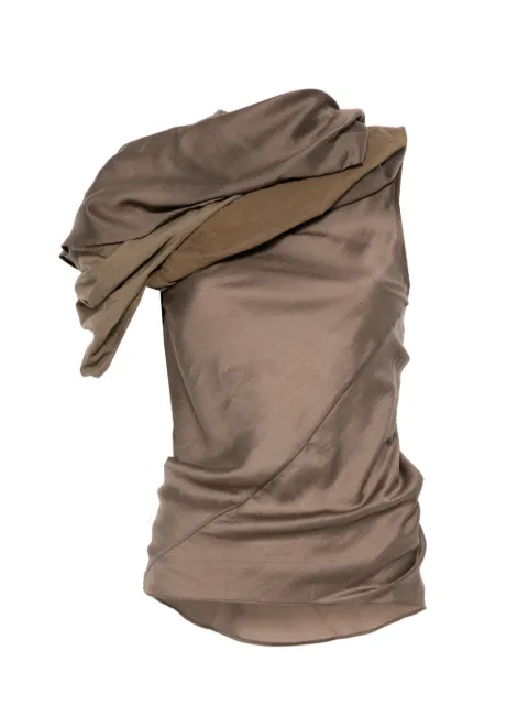 ENTIRE STUDIOS asymmetric-neck top Brown ESSS26TO02272