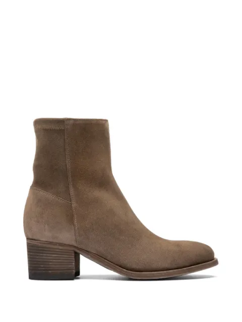 Officine Creative Denner 127 zip buffalo leather boots Brown OCDDENN127LIC24F395