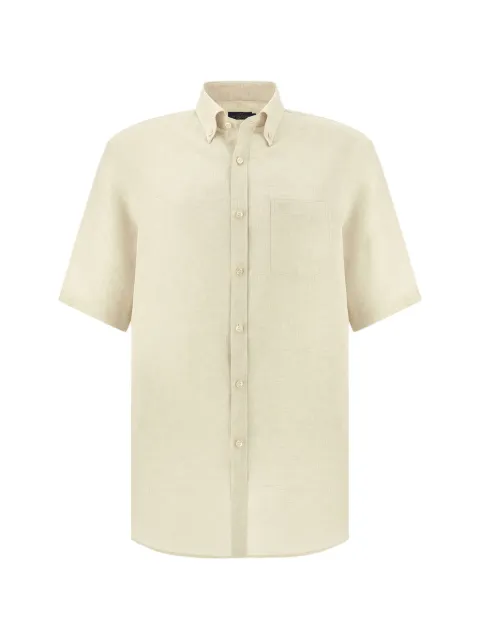 Paul & Shark short-sleeved linen shirt Neutrals 26413161096