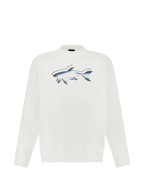 Paul & Shark Shark-print sweatshirt White 26411845108