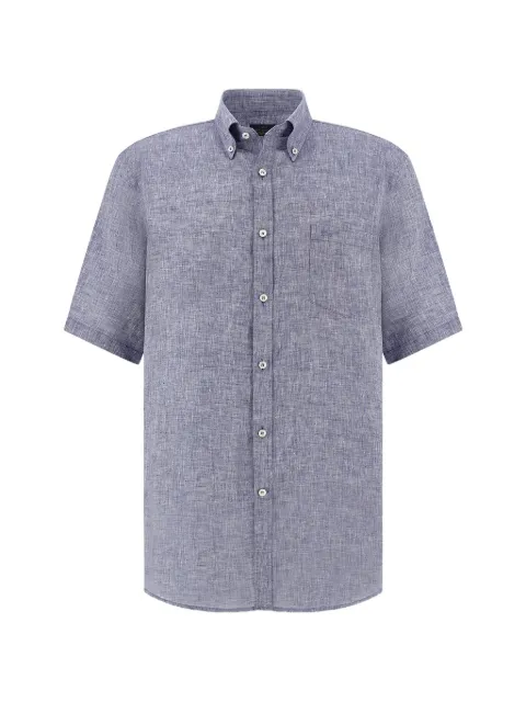 Paul & Shark short-sleeve linen shirt Blue 26413161013