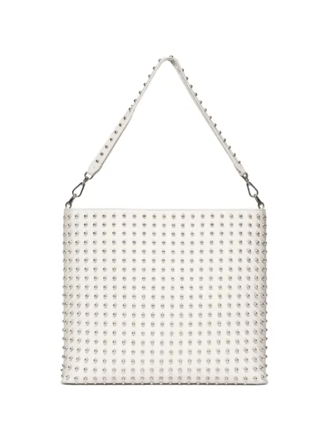 John Richmond stud-embellished shoulder bag White RWP26200BO