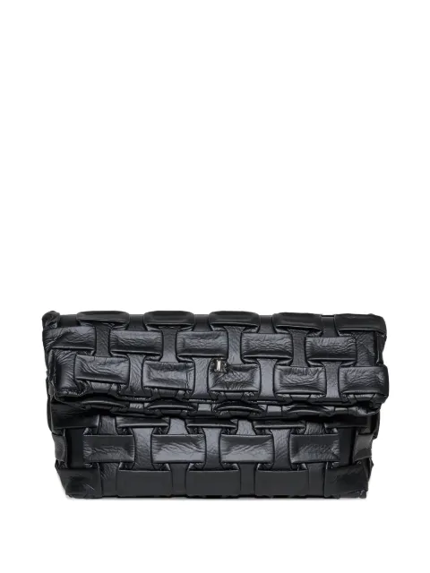 John Richmond woven clutch bag Black RWP26184BO