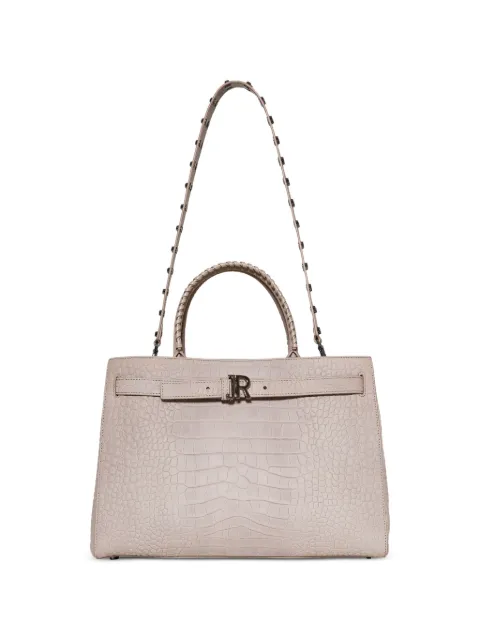 John Richmond croc-effect stud-embellished tote bag Neutrals RWP26215BO