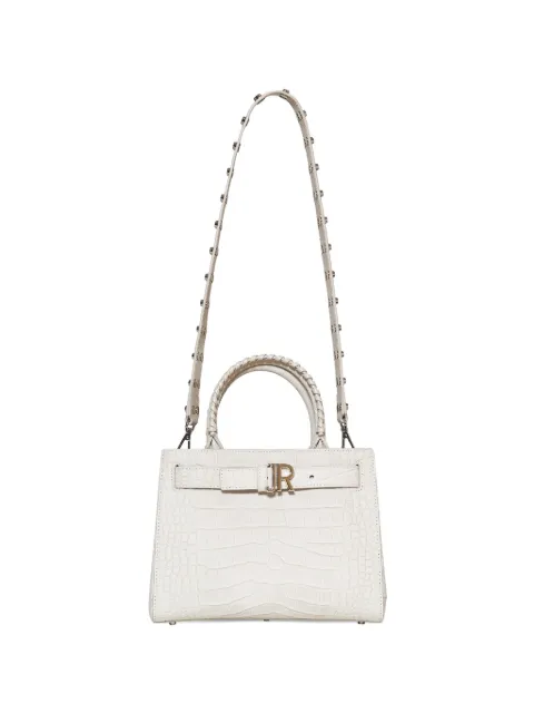 John Richmond croc-effect studded tote bag White RWP26216BO