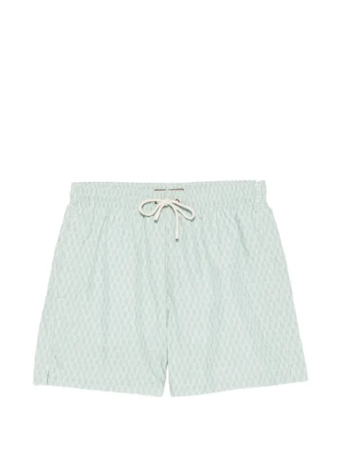 Canali geometric-print swim shorts Green UA0010193024