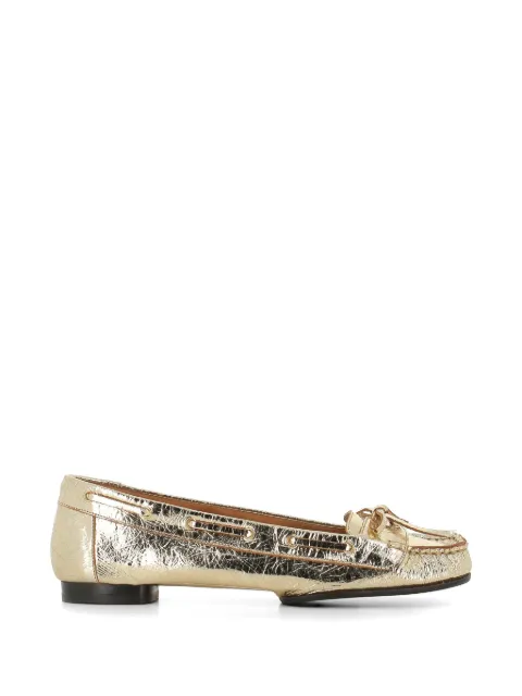 Del Carlo leather loafers Gold 12102