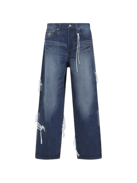 Mastermind World patchwork distressed jeans Blue MW26SE1PA002000