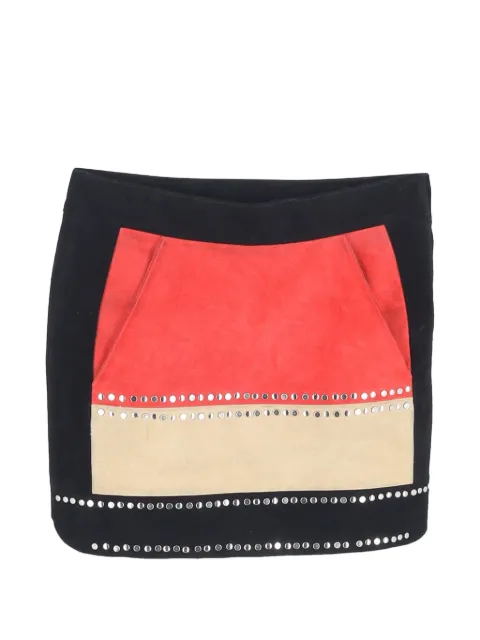 Maje stud-embellished mini skirt Black RFCPUGBCL685346W