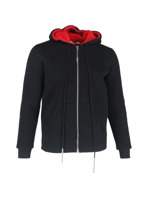 Givenchy Pre-Owned zip-up shear-lined hoodie Black RFCPUGBCL680772M