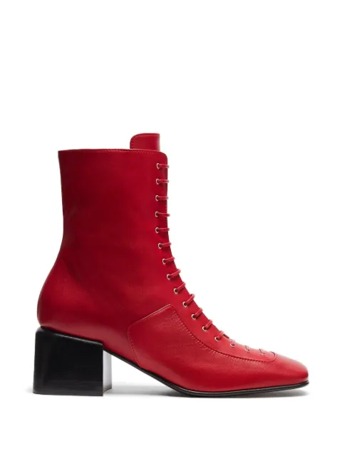 LILI CURIA Jules lace-up jules boots Red LC315450DD