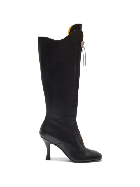 LILI CURIA Ida lace up tall boots Black LC32085000