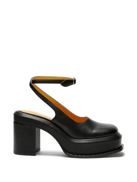 LILI CURIA Nico platform strap heel mules Black LC34415000