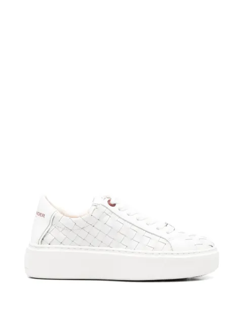 Alexander Smith London High woven-leather sneakers White LHW8412WHT