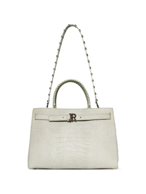 John Richmond croc-effect studded tote bag Neutrals RWP26215BO