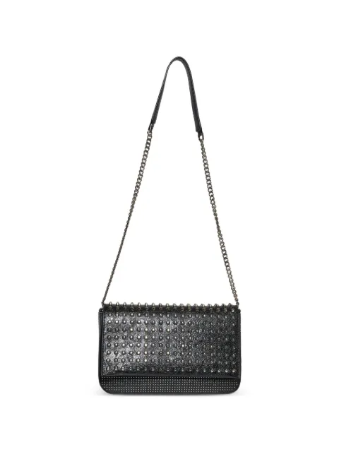John Richmond stud-embellished crinkled shoulder bag Black RWP26204BO