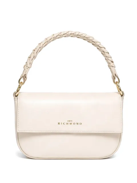 John Richmond mini braided-handle shoulder bag White RWP26231BO