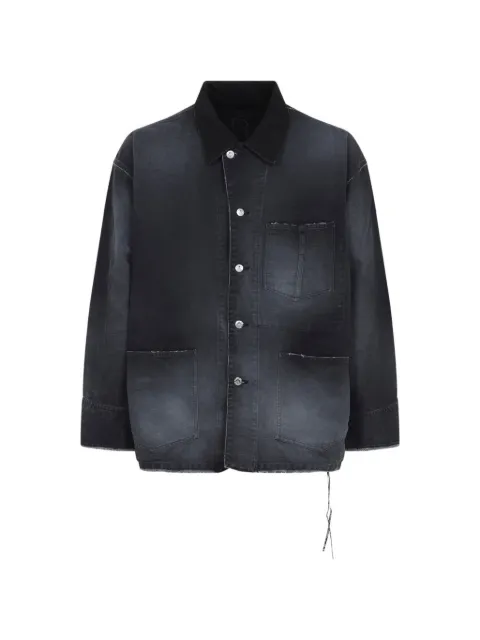 Mastermind World faded raw-hem jacket Grey MW26SE1BL003006