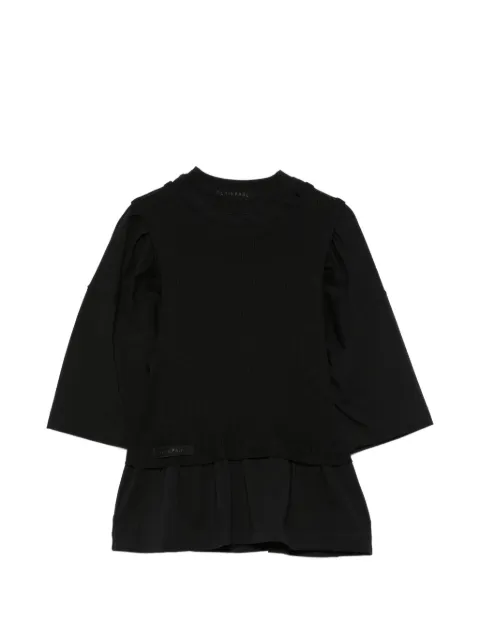 ALAINPAUL crew-neck peplum T-shirt Black S5WJETO02