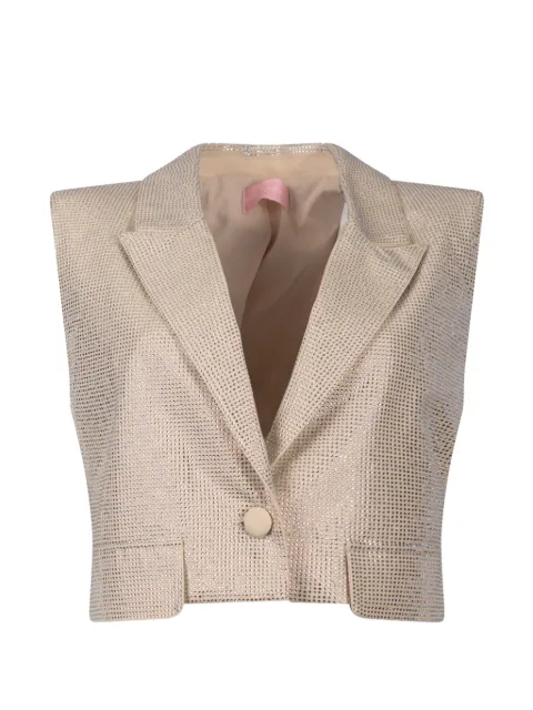 TWENTY FOURHAITCH collared single-breasted jacket Neutrals A0091CHA