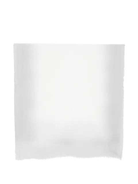 Emporio Armani fringed-hem scarf White EW004039AF23570