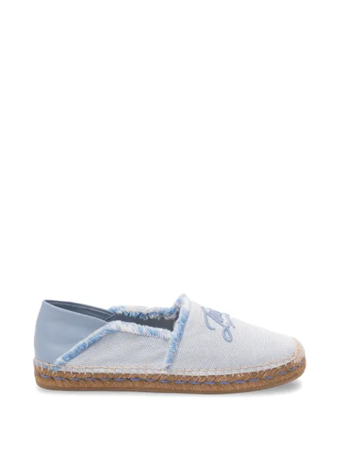 Jimmy Choo frayed logo espadrilles Blue AVIFLATEIK
