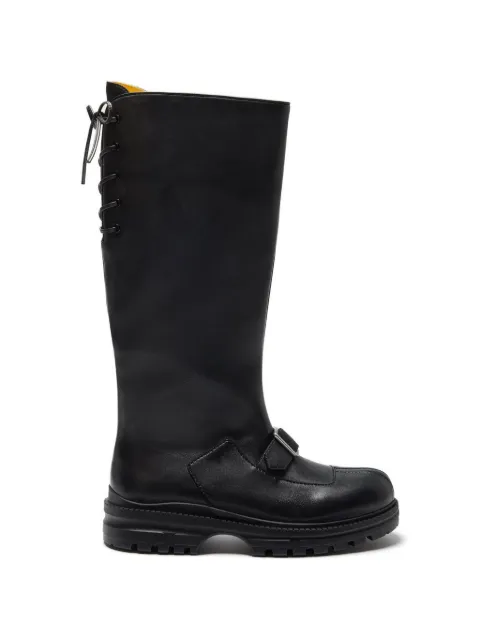 LILI CURIA Joan buckle lace-up boots Black LC40486000