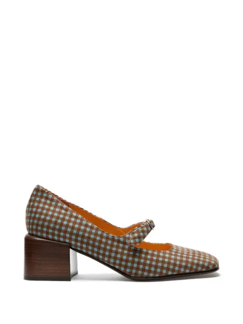 LILI CURIA Gingham Mary Jane ballet flats Brown LC3151684B