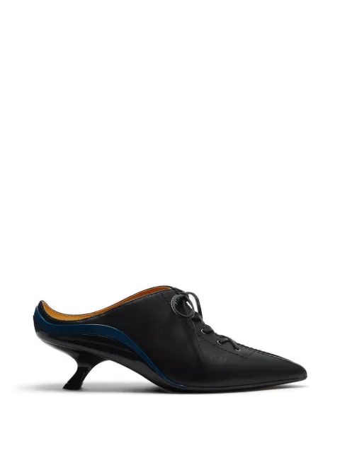 LILI CURIA Victoria Kitten lace-up mules Black LC33606000