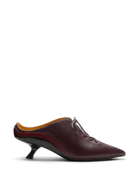 LILI CURIA Victoria point toe lace up mules Red LC336060NN