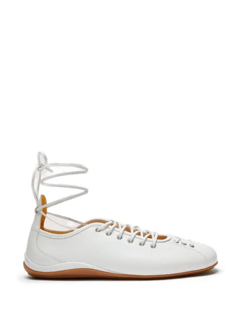 LILI CURIA Isolde lace-up ballet sneakers White LC610151T1