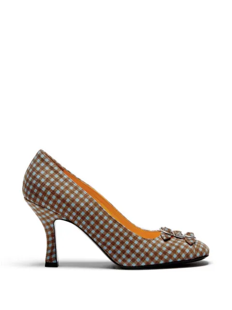 LILI CURIA Babette three buckle pumps Brown LC3201684B