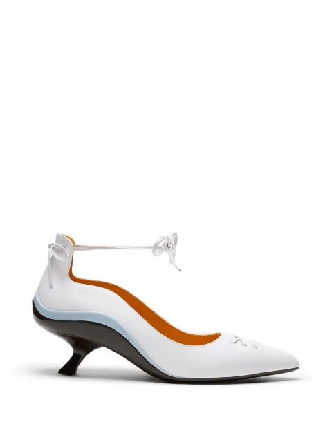 LILI CURIA Evelyn lace-up pumps White LC33616011