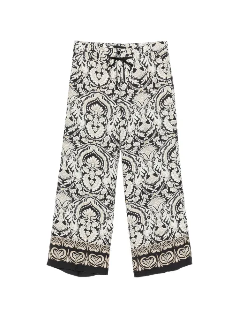 Cambio Adrienne baroque-print trousers Black 87300414