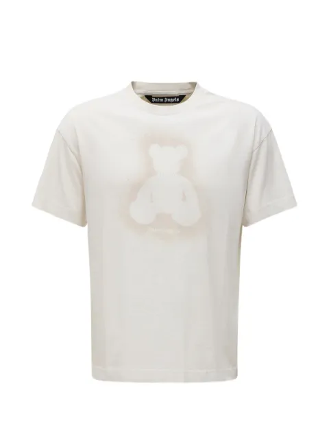 Palm Angels bear-print T-shirt Neutrals PMAA109S26JER0010305