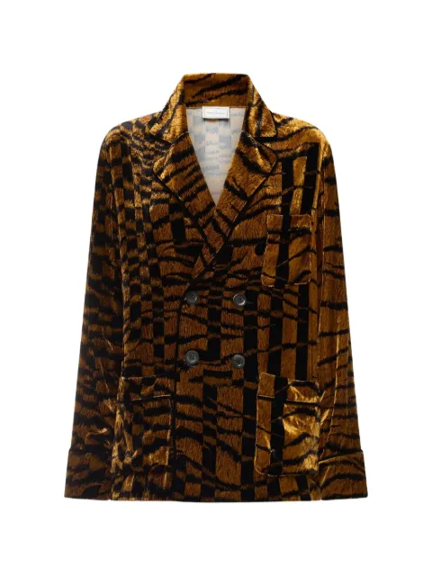Pierre-Louis Mascia animal-print blazer Brown KANPURS101