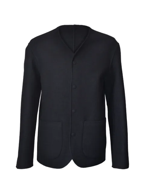 Meta Campania Collective collarless V-neck jacket Black CHJ002WOWO001000BLACK