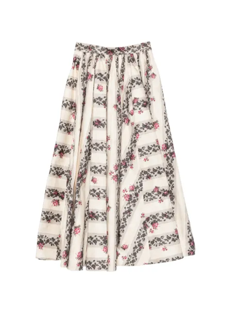 Antonio Marras floral-print striped maxi skirt Neutrals MGOM310