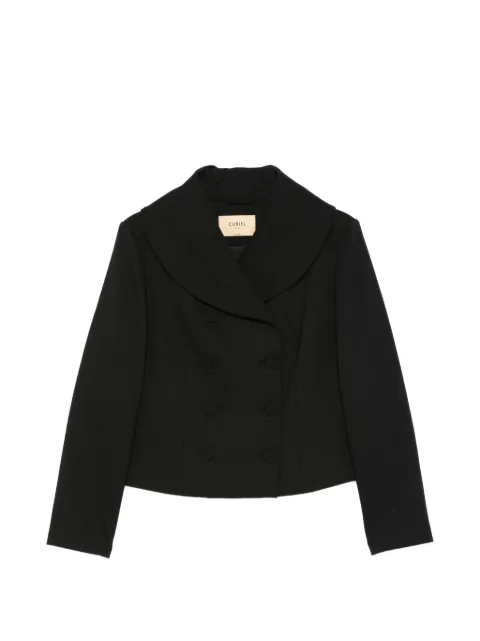 Curiel double-breasted blazer Black CJACH055BCBK0B6BK