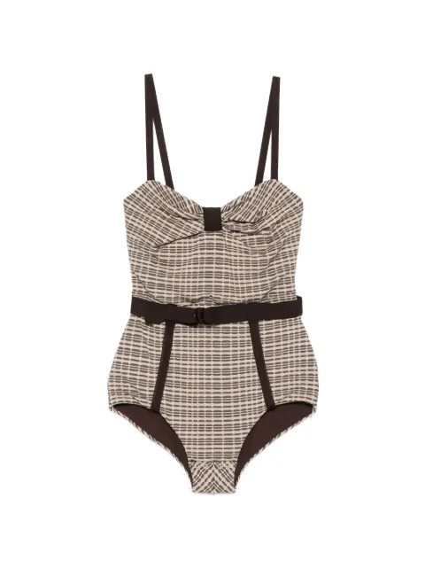 Antonio Marras belted patterned top Neutrals MTUT014