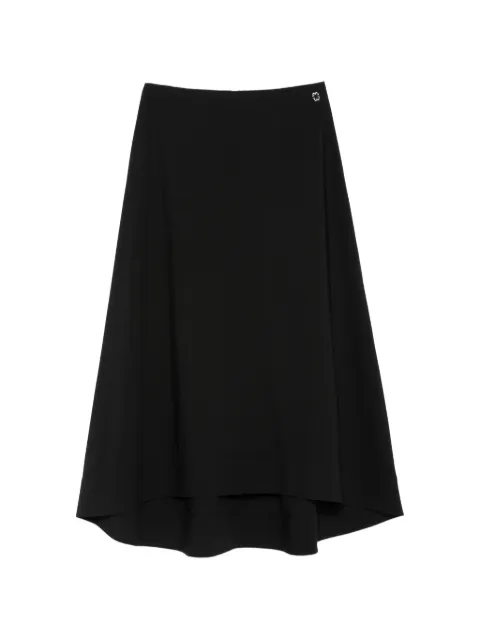Curiel asymmetrical midi skirt Black CSKCH052AC