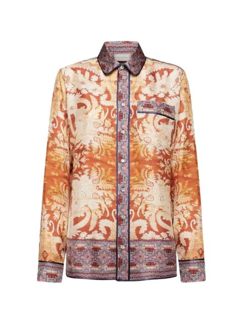 Pierre-Louis Mascia printed silk shirt Orange ALOESCML10642516220