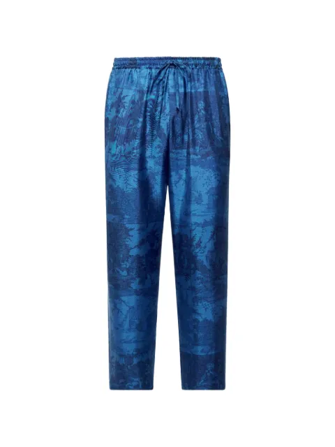 Pierre-Louis Mascia Toile de Jouy-print drawstring trousers Blue ALOEGUMS109