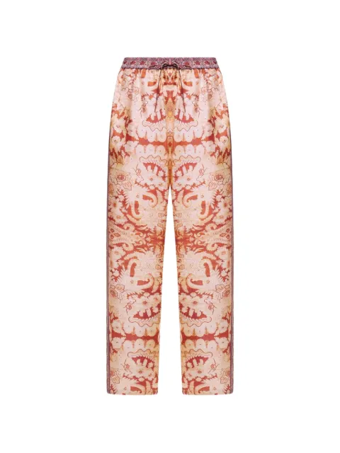 Pierre-Louis Mascia tapestry-print silk trousers Red ALOES10959516277MULTICOLOR