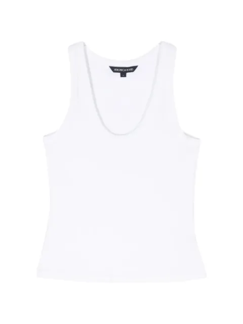 Veronica Beard Birke ribbed-jersey tank top White BIRKETANK