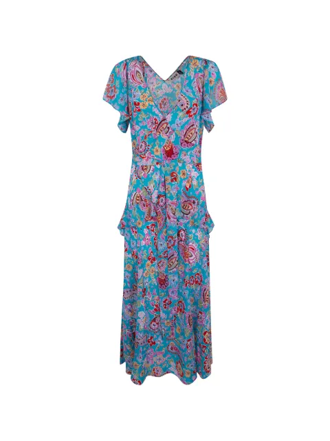 Rixo floral-print tiered dress Blue 0100000922608027